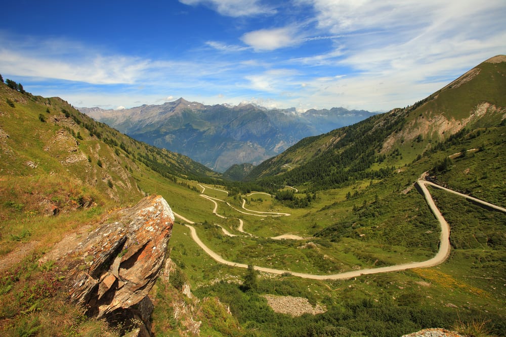 Great travel photograph of the Italian Alps