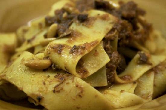 One of the best restaurants in Florence Pappardelle sul papero at a top-notch Firenze restaurant