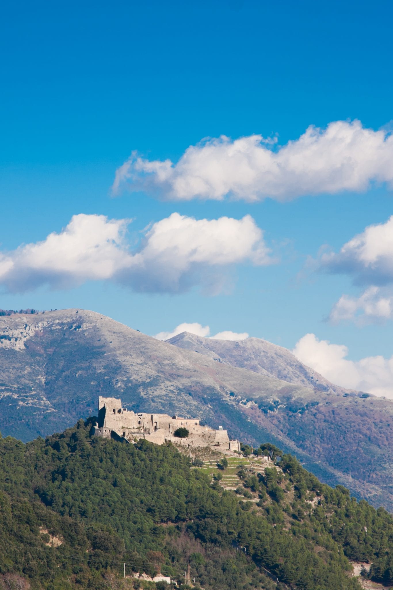 Castle in Salerno on the Amalfi coast, Italy