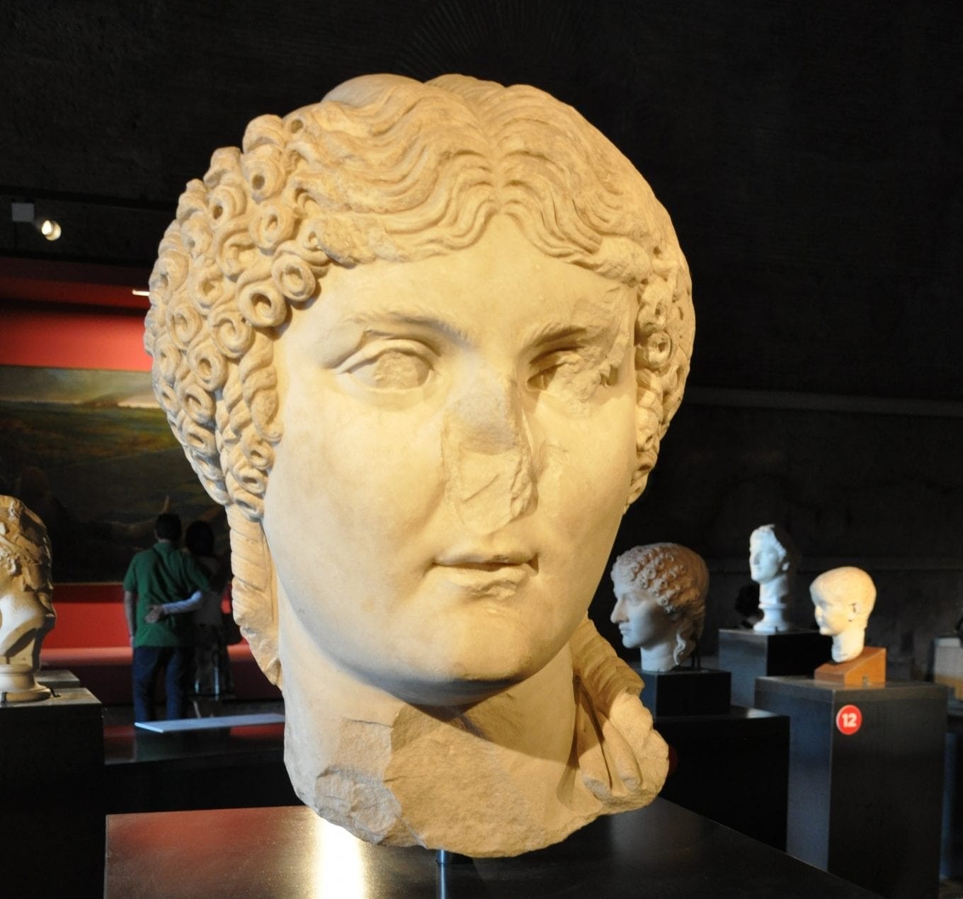 Agrippina, Emperor Nero's mother A bust of the mother of Nero, Agrippina, with nose missing