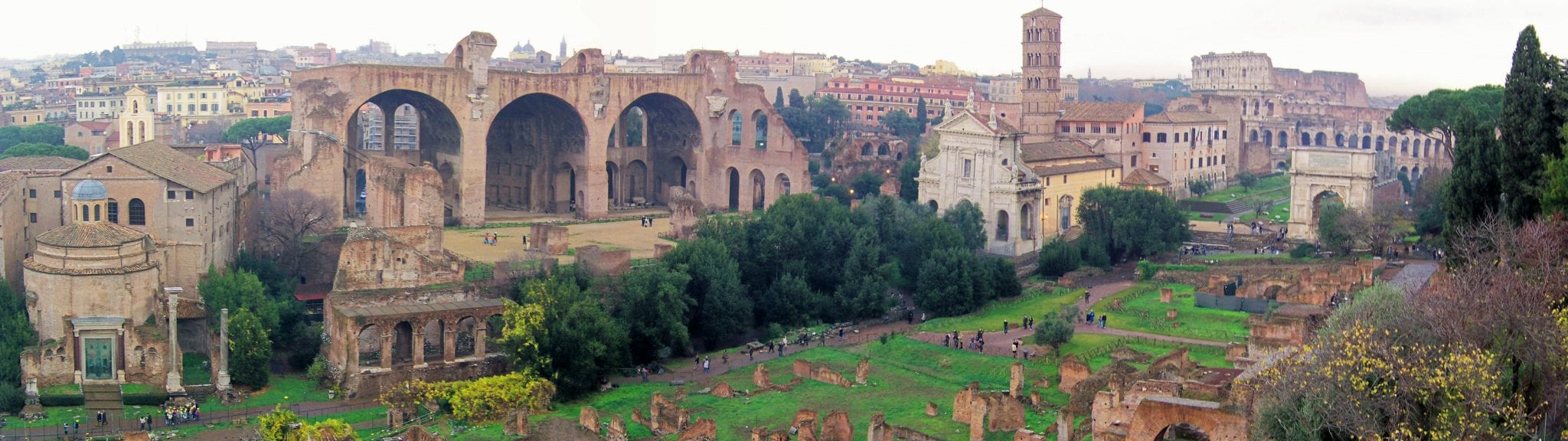 Low season at one of Rome's most popular sites