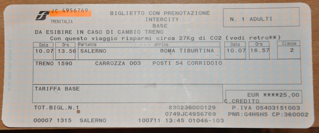italian train travel card