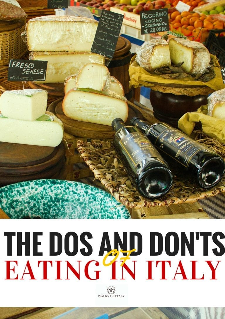 Italian food in a Florence food market. Find out how to get your money's worth and not get ripped off eating in Italy with the Walks of Italy guide to Italian food.
