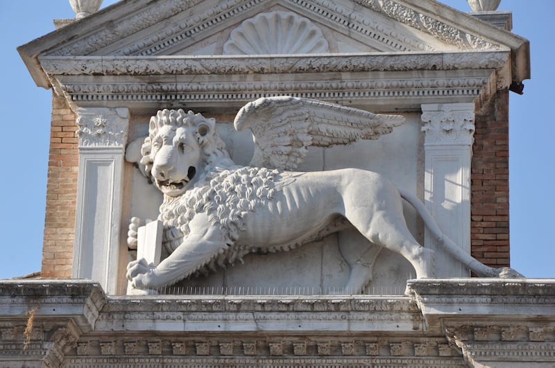 of symbol the venice ubiquitous this winged The one watches lion â€” over the Arsenale