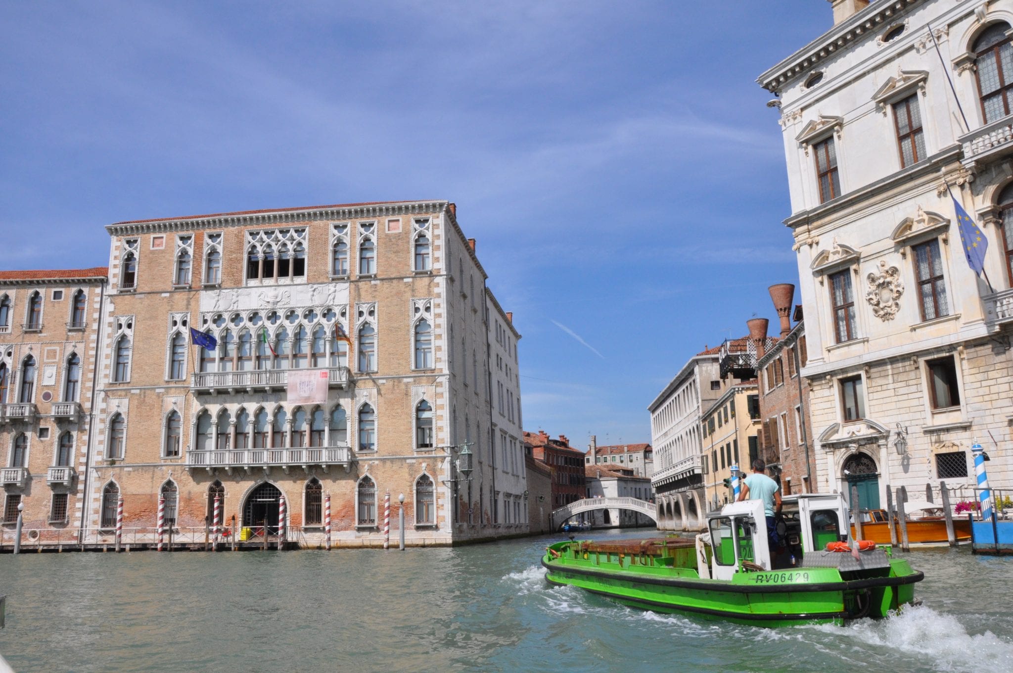 Taking public transport on Venice's Grand Canal