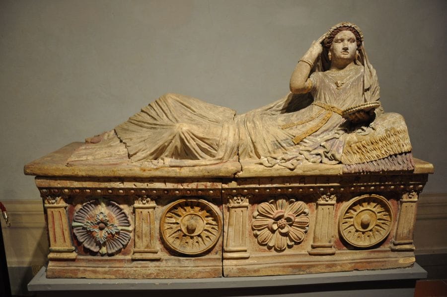 An Etruscan sarcophagus from the 2nd century B.C., one of the many gems of the National Archaeological Museum
