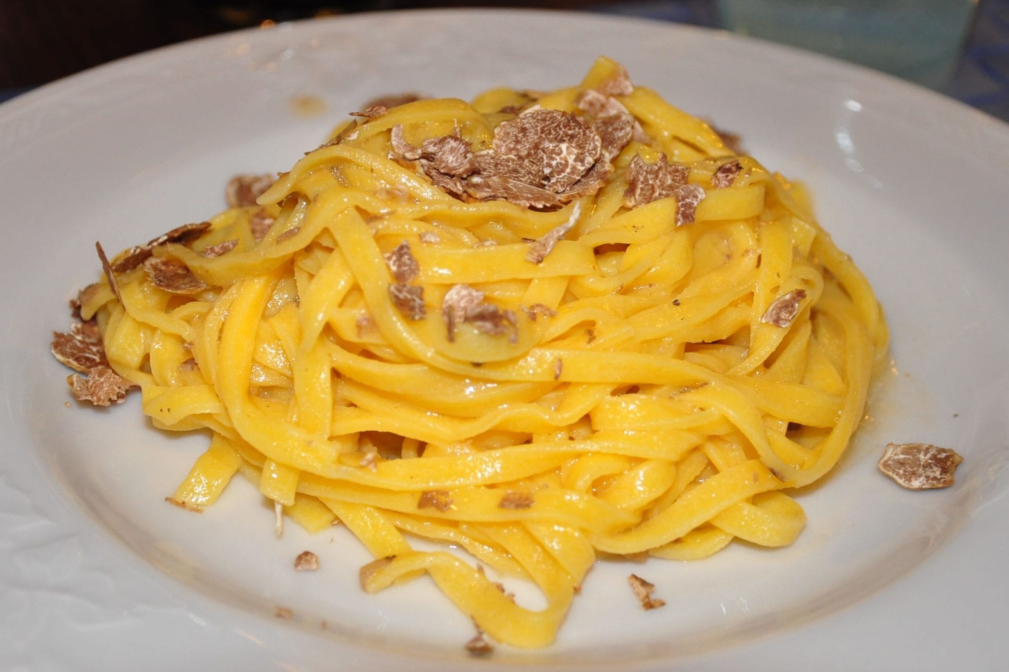 Truffled pasta at an Italian sagra