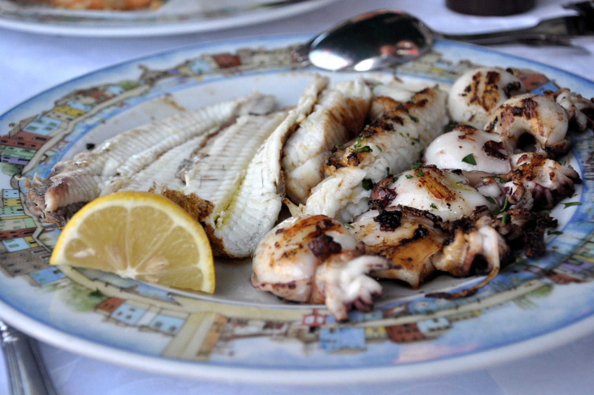 Seafood at Gatto Nero, a great restaurant on Burano