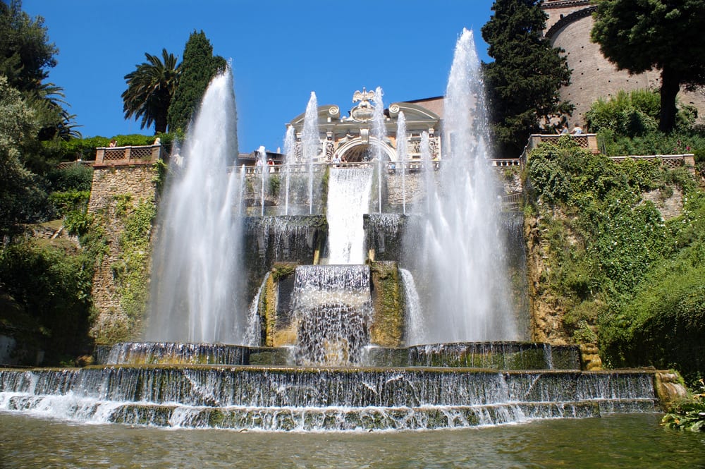 Gardens at Tivoli in Lazio, some of the most beautiful gardens of Italy