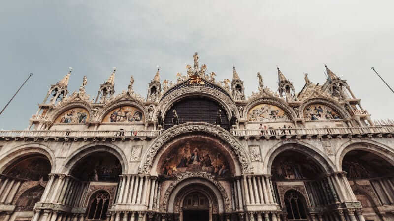 The impressive exterior of St. Mark's Basilica