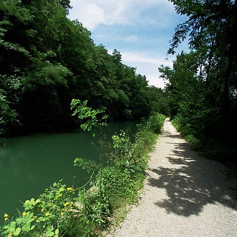 Canal in Milan Naviglio della Martesana, a canal in Milan