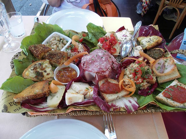 Dining in Italy often includes antipasti Antipasto, part of an Italian menu