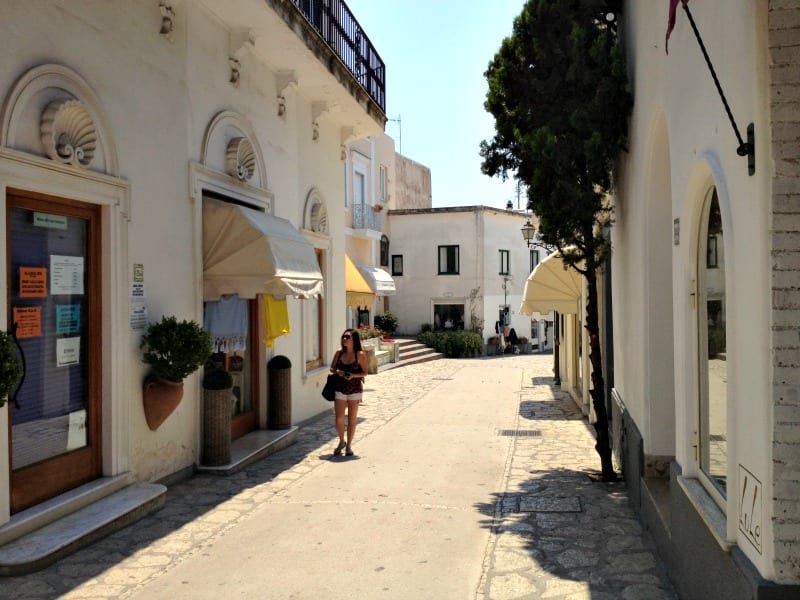 Towns on island of Capri