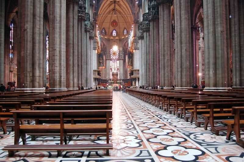There are 52 pillars inside Milan Cathedral, one for every week of the year. 