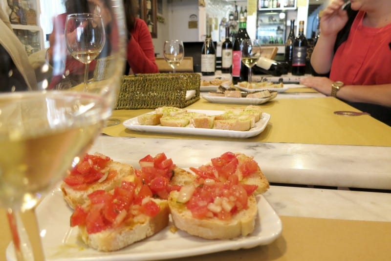 Florence food tour enoteca crostini
