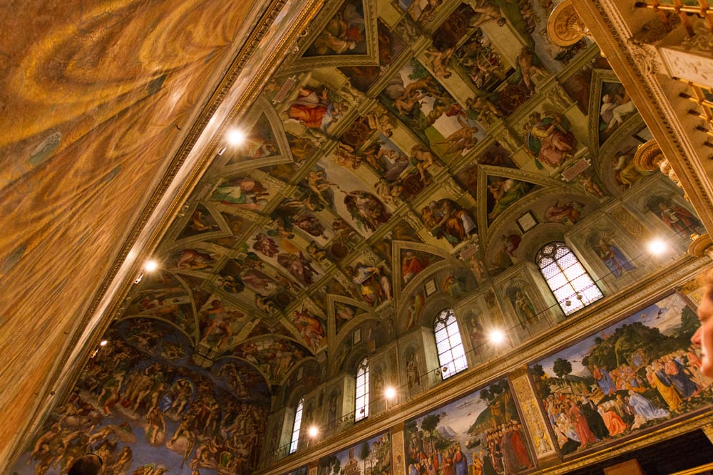 Les Musées du Vatican : Plafond de la chapelle Sixtine