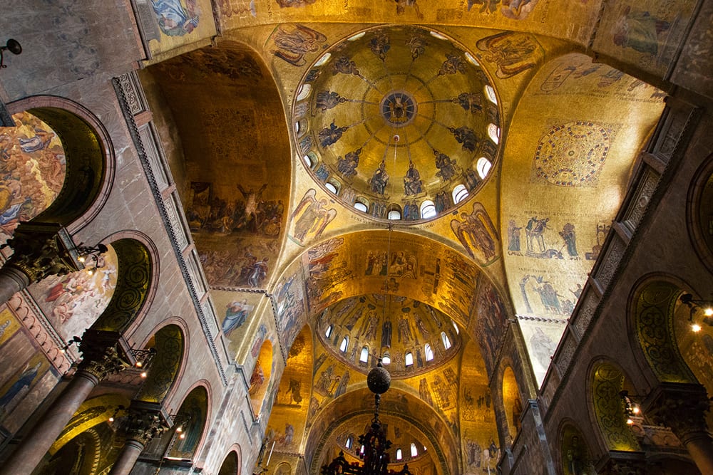 The ceiling of the nave of St. Mark's Basilica.