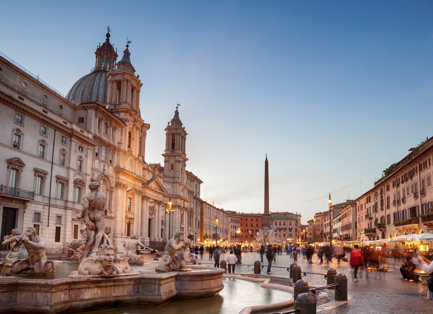 The Piazza Navona, Rome.