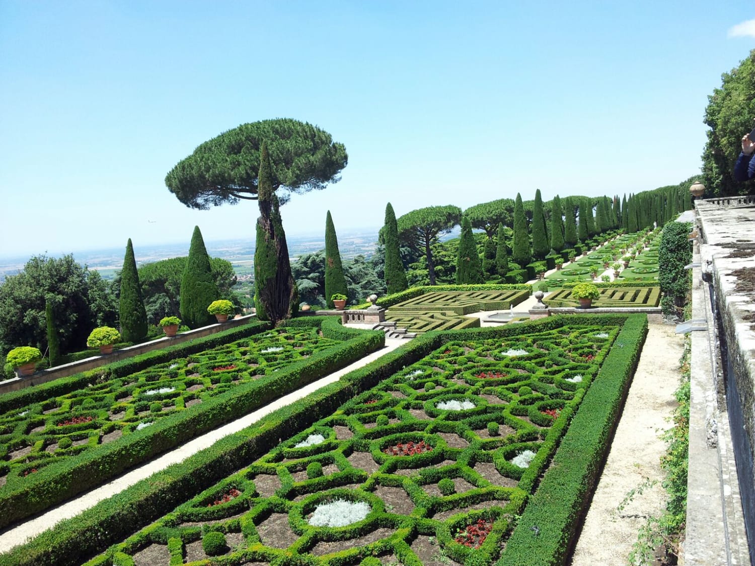 The gardens of the Villa Barberini in the Papal Palace of Castel Gandolfo as seen on the Walks of Italy tour.