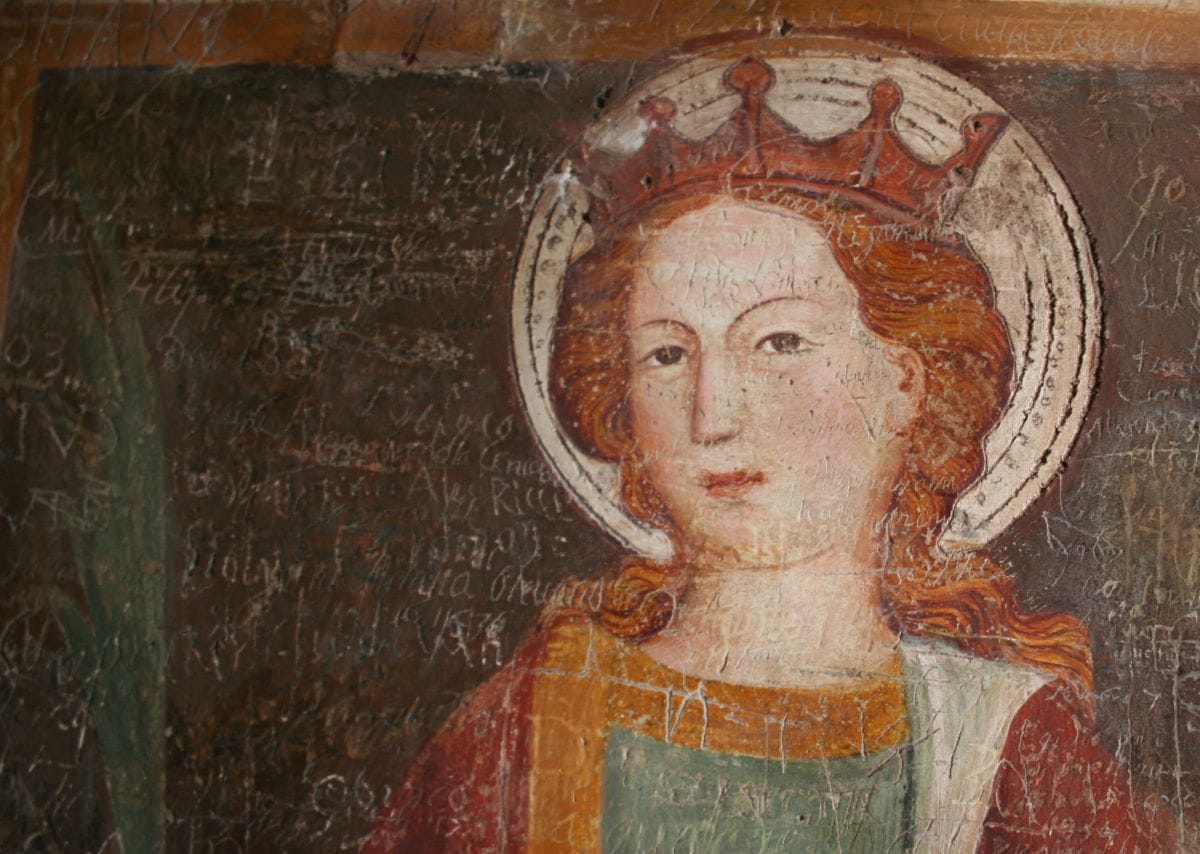 closeup of medieval Italian queen. 