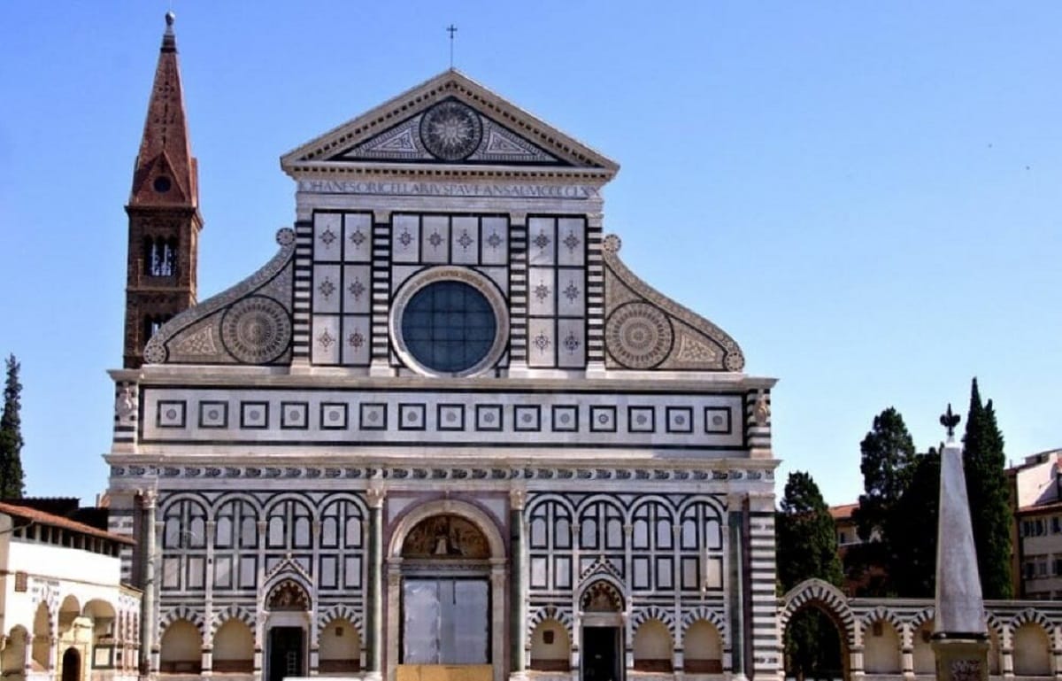 church with white facade