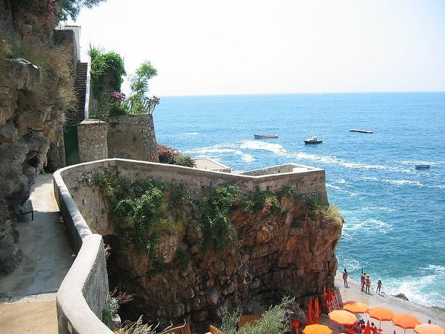 All those steps are worth it for a beach like this one in Praiano!