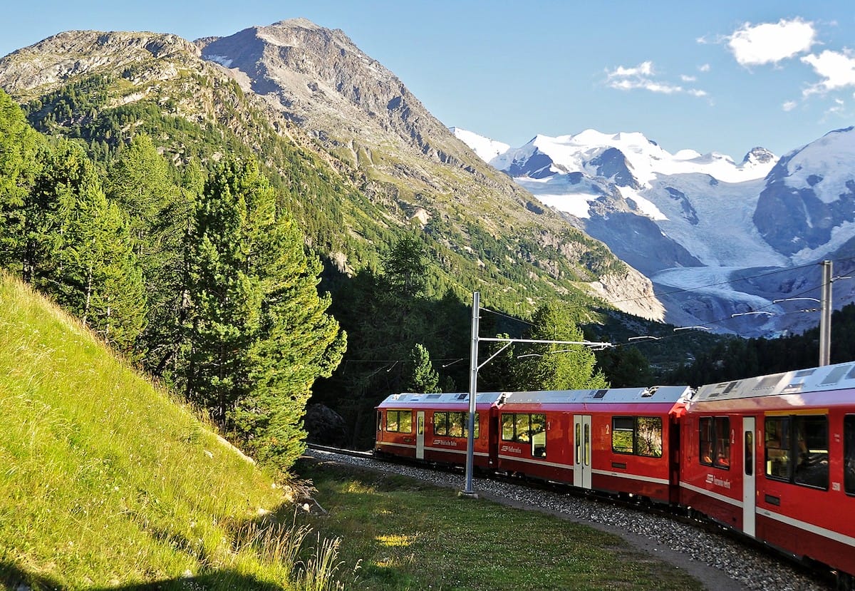 Bernina express in Italy with kids