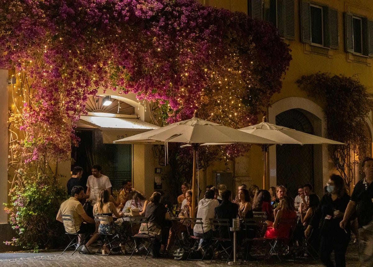 Dinner in Rome, Italy with kids