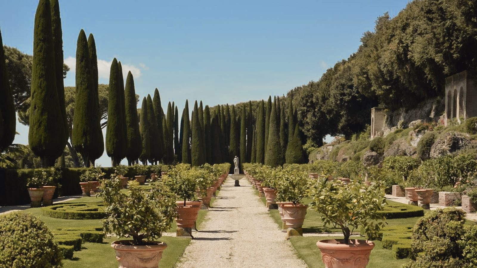 castel gandolfo, the pope's residence with sprawling gardens