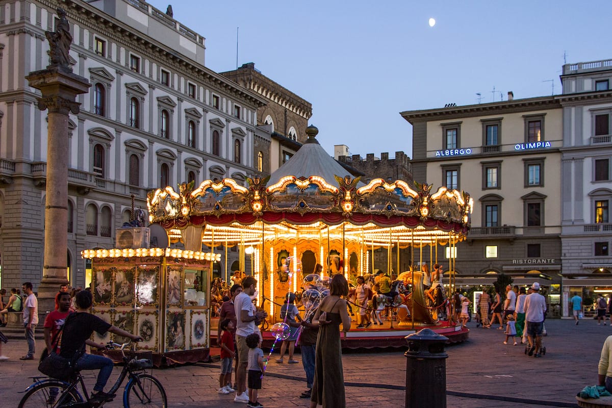 Italian Christmas Market right after Italy's festivals