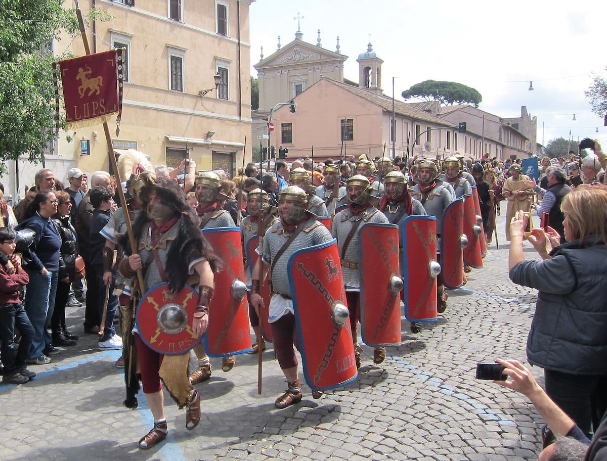 Rome Birthday Parade is a celebration with gladiators