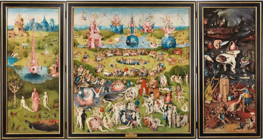 The Garden of Earthly Delights in Prado Museum, Madrid