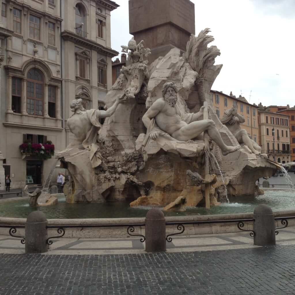 Fountain of the Four Rivers in Piazza Navona