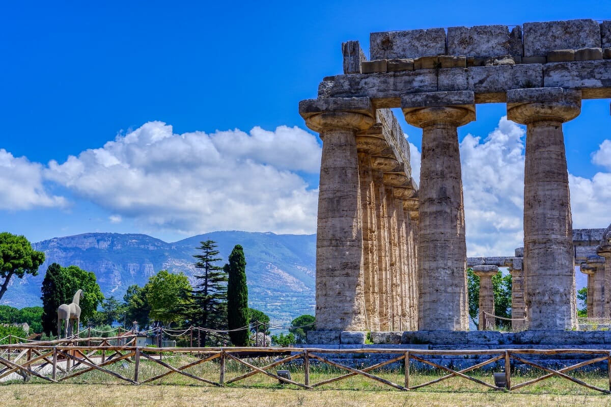 Ancient Temple of Hera II in Paestum, Southern Italy, near Cilento