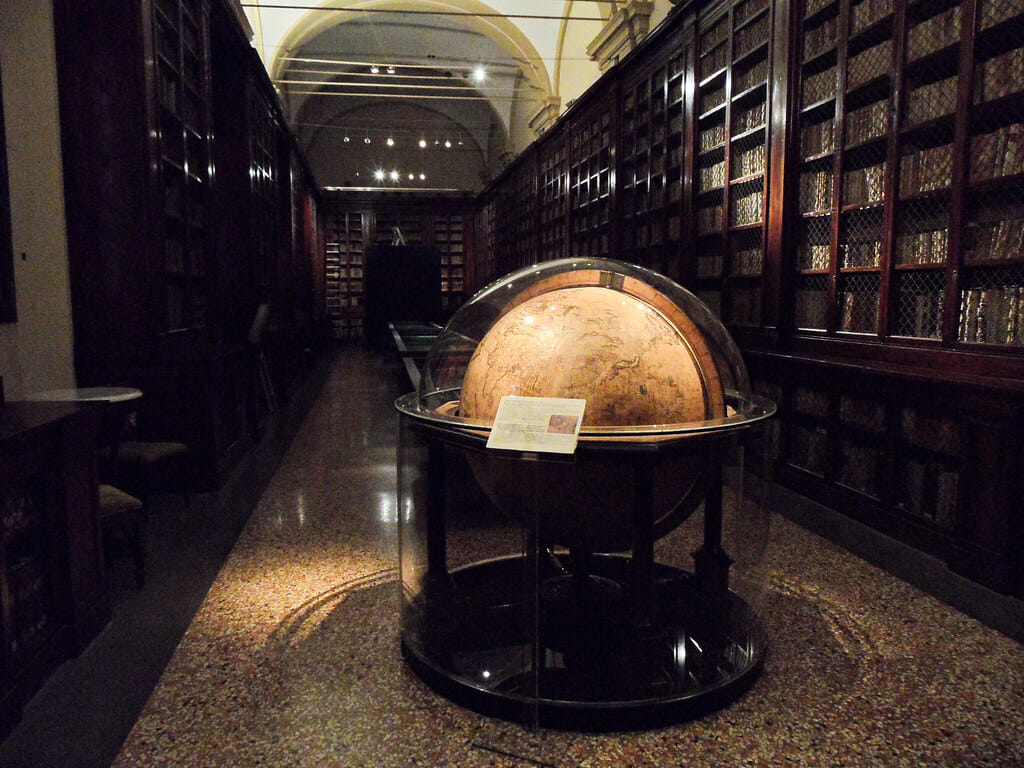 A 17th-Century globe, at Palazzo Poggi, bologna