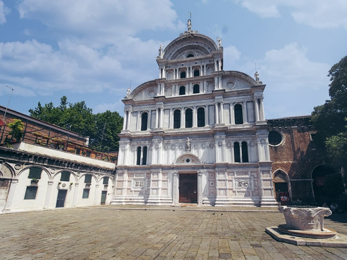 Facade of the Church of San Zaccaria in Venice