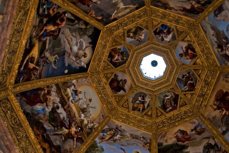 The cieling of the Medici Chapel in Florence