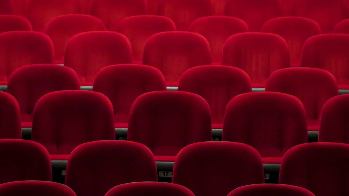 Rows of seats inside a cinema