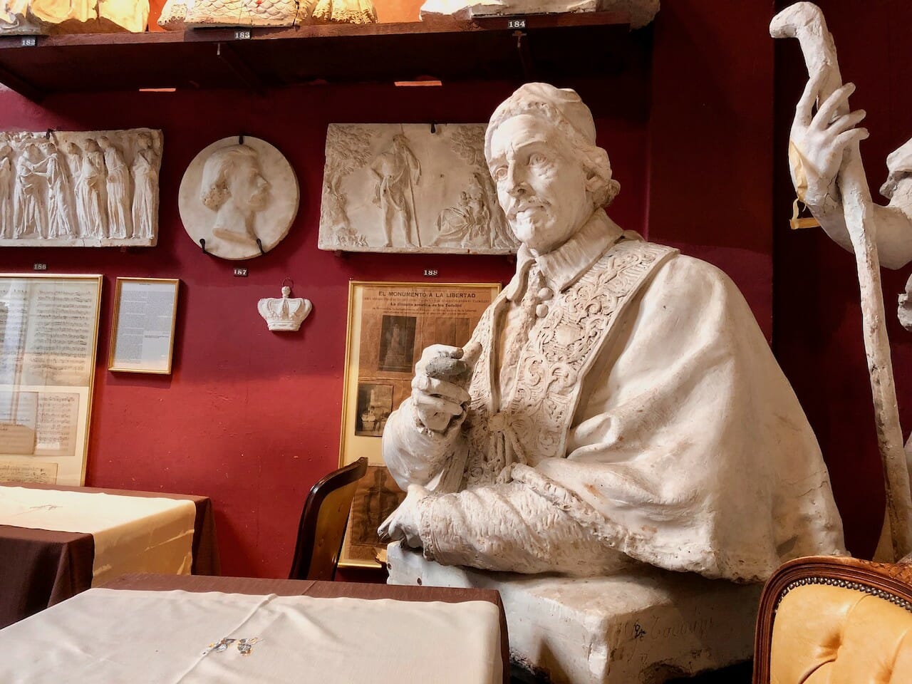 Sculpture at Rome's unusual Museum Atelier Cafe Canova Tadolini