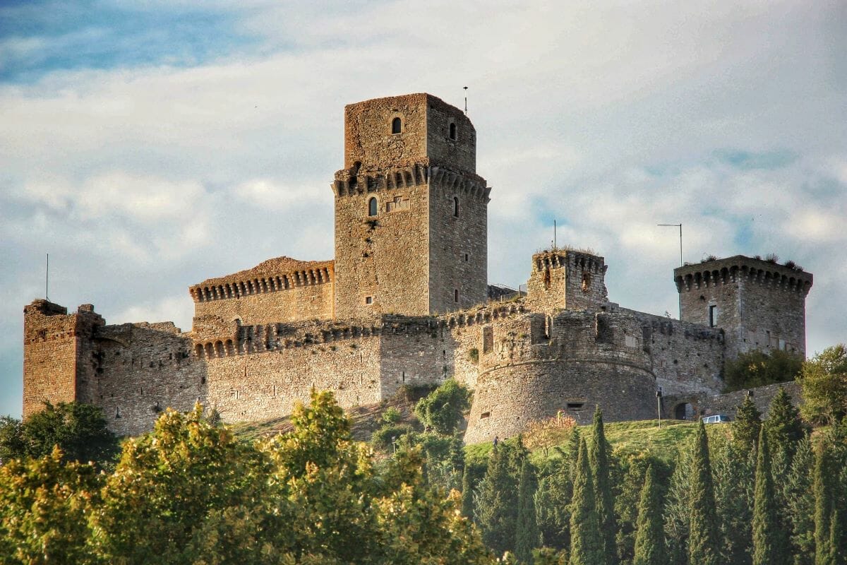 A view of a large castle