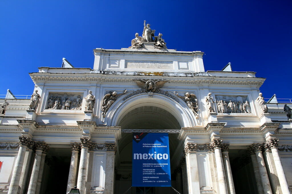 Facade of Palazzo delle Esposizioni in Rome