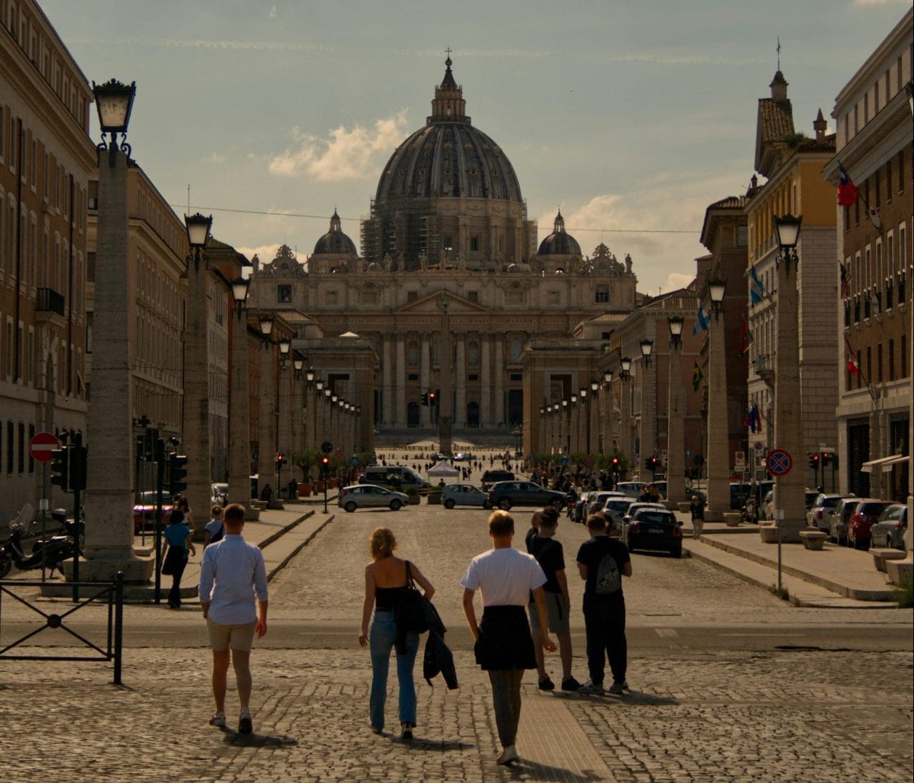 People visiting the Vatican