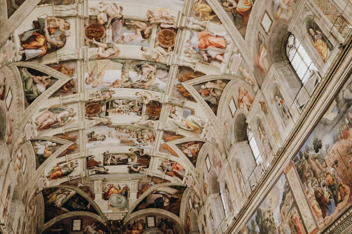 The ceiling of the Sistine Chapel