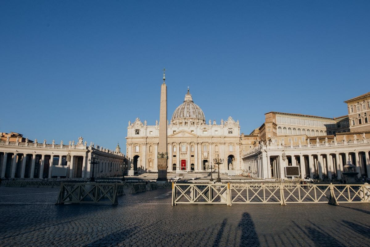 A view of St. Peter's Basilica and Bernini’s Colonnade