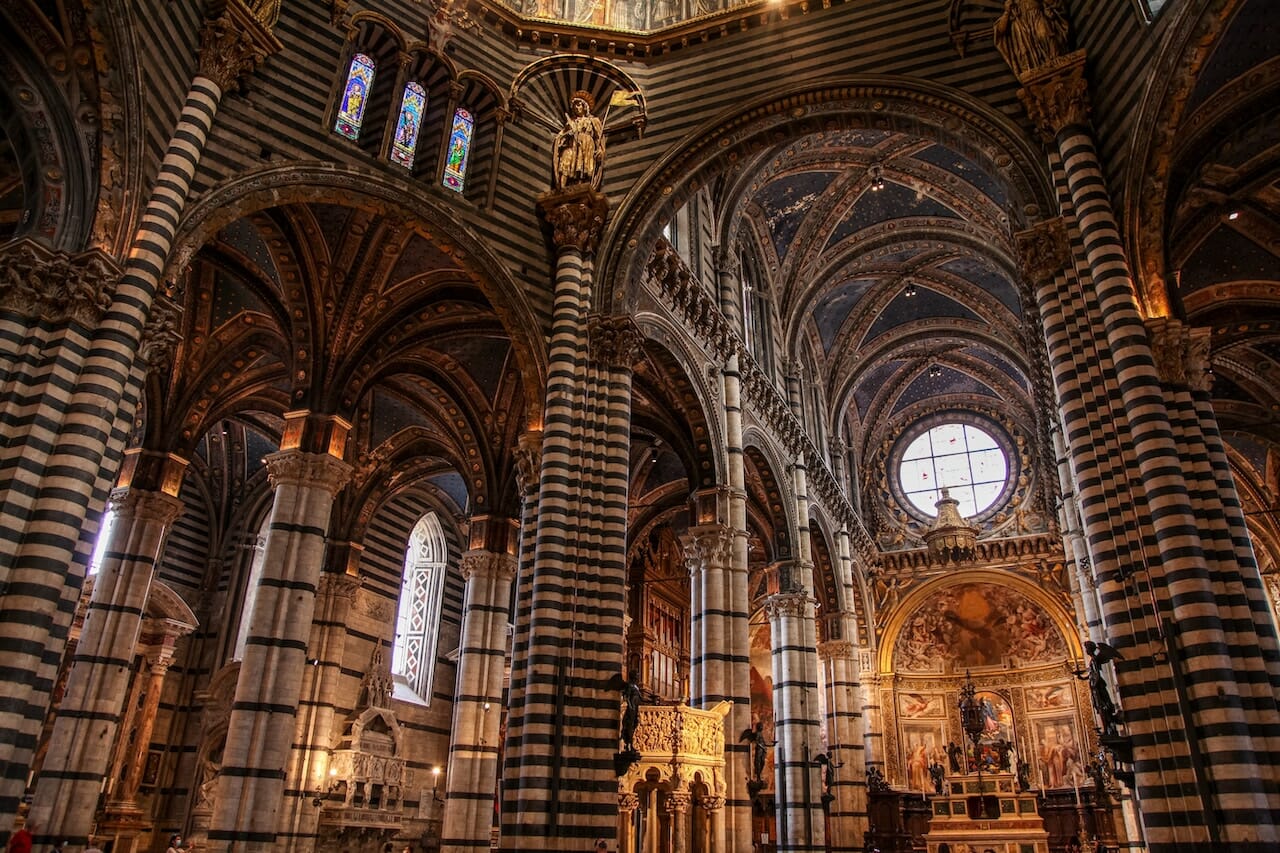 Interior of the cathedral or duomo di Siena