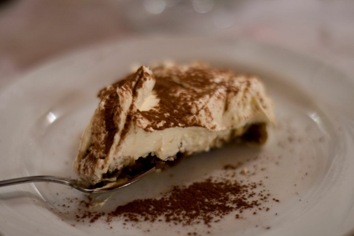 A plate of tiramisu