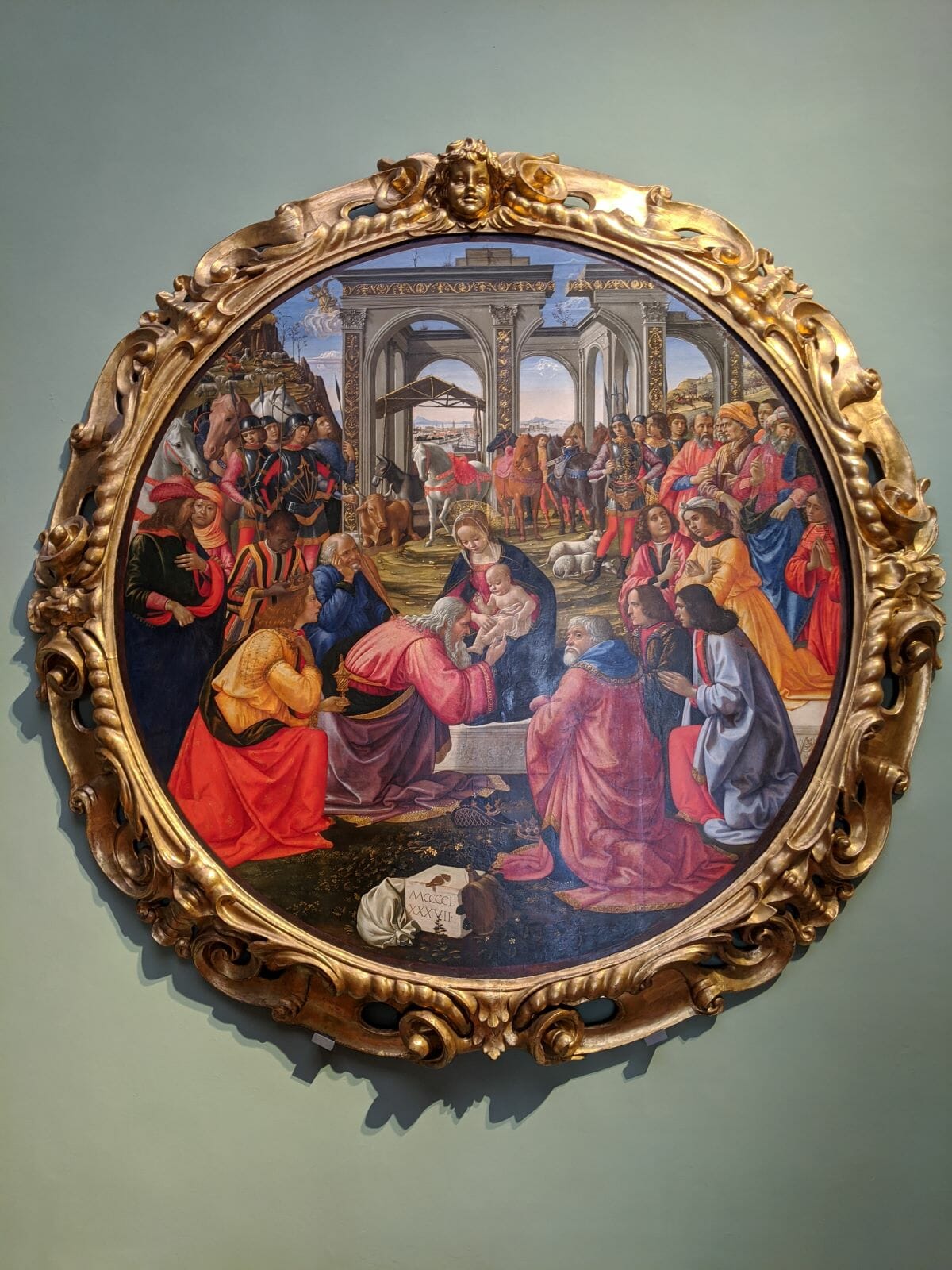 Painting in the Uffizi Gallery