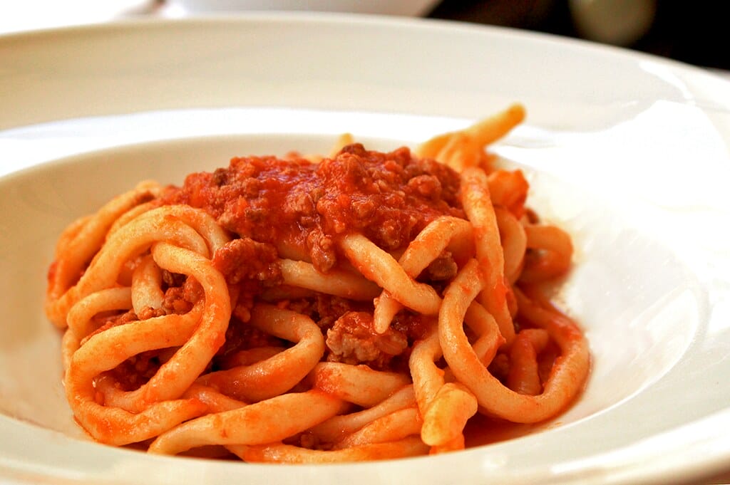 Pici al ragù di cinghiale