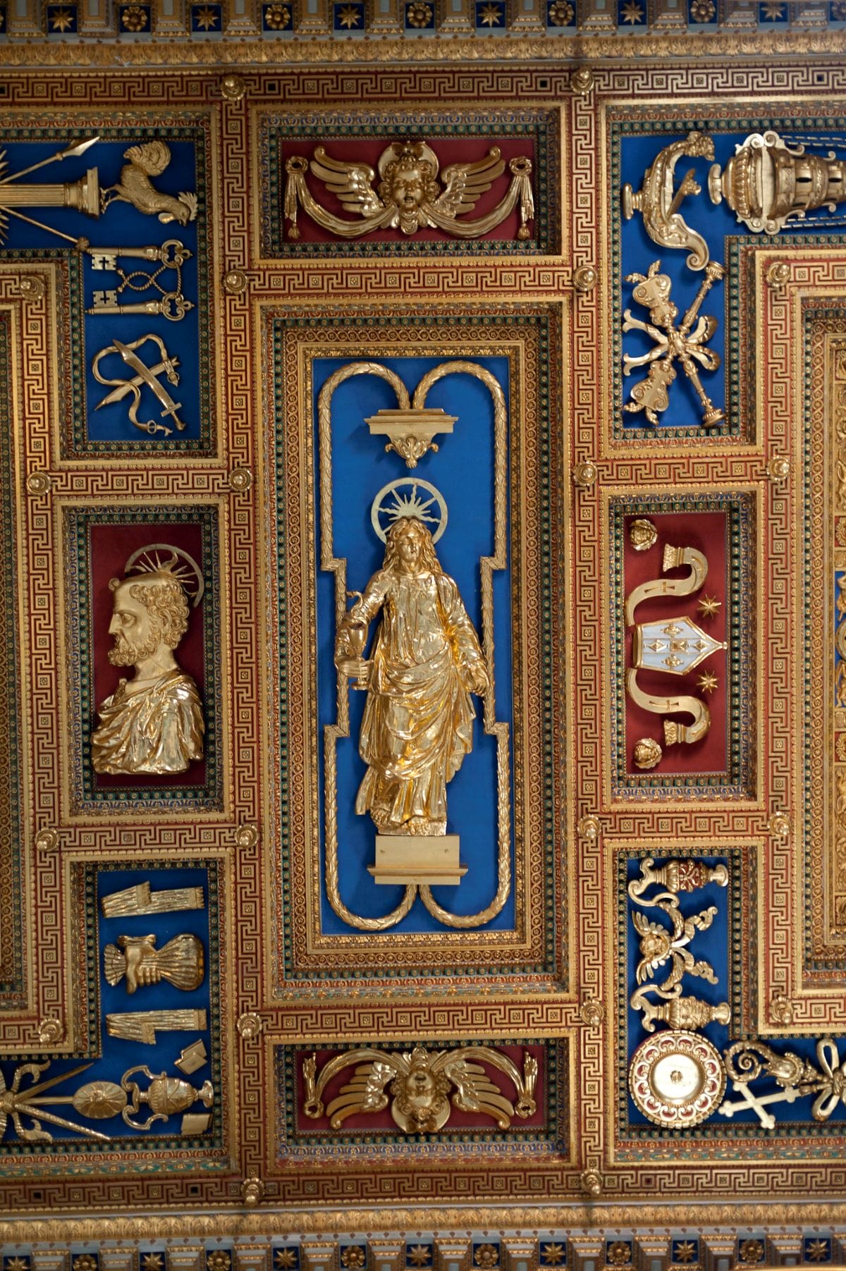 decorated ceiling of San Giovanni in Laterano