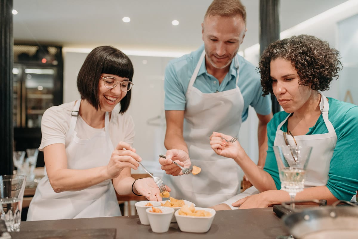 People cooking